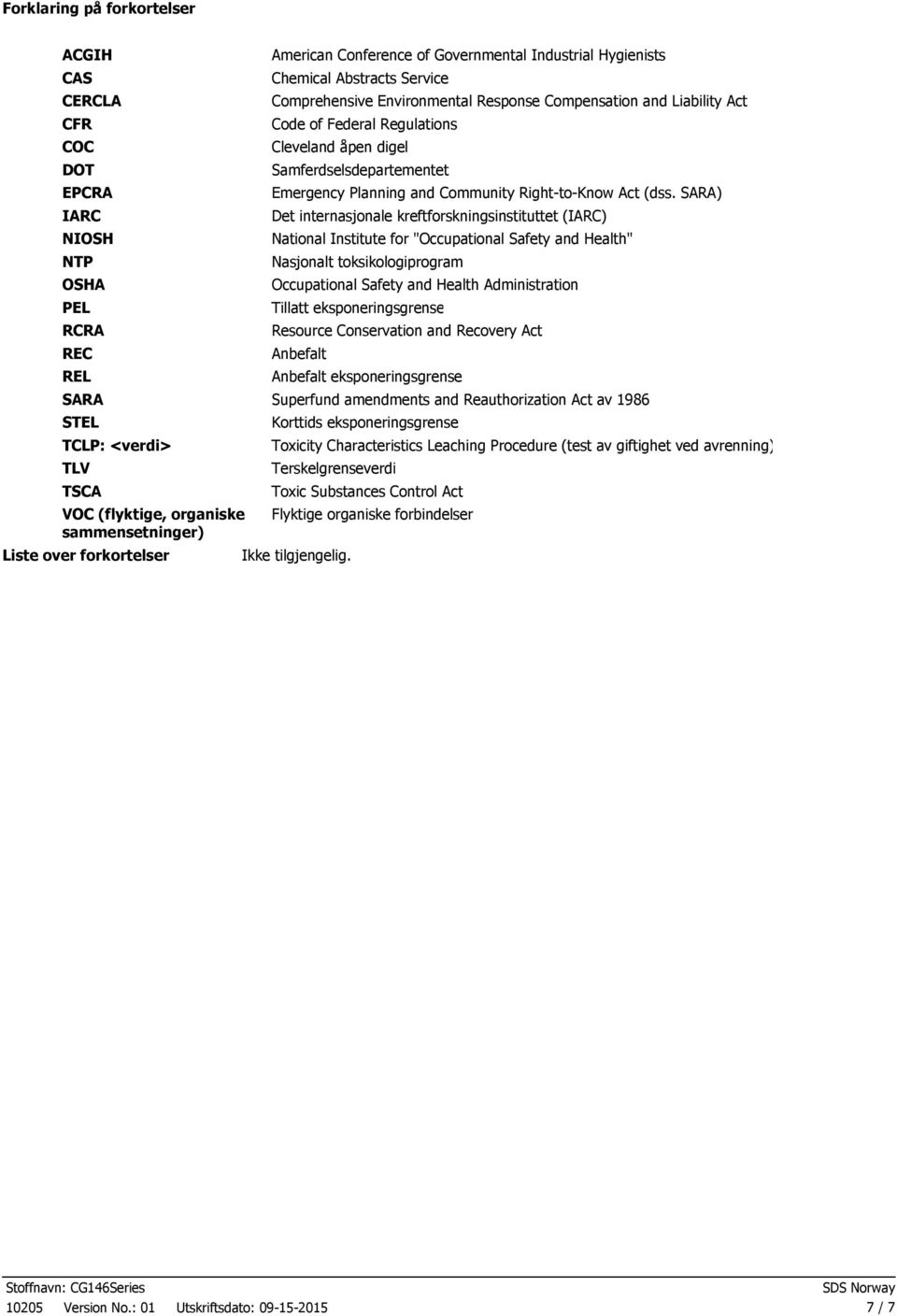 digel Samferdselsdepartementet Emergency Planning and Community Right-to-Know Act (dss.