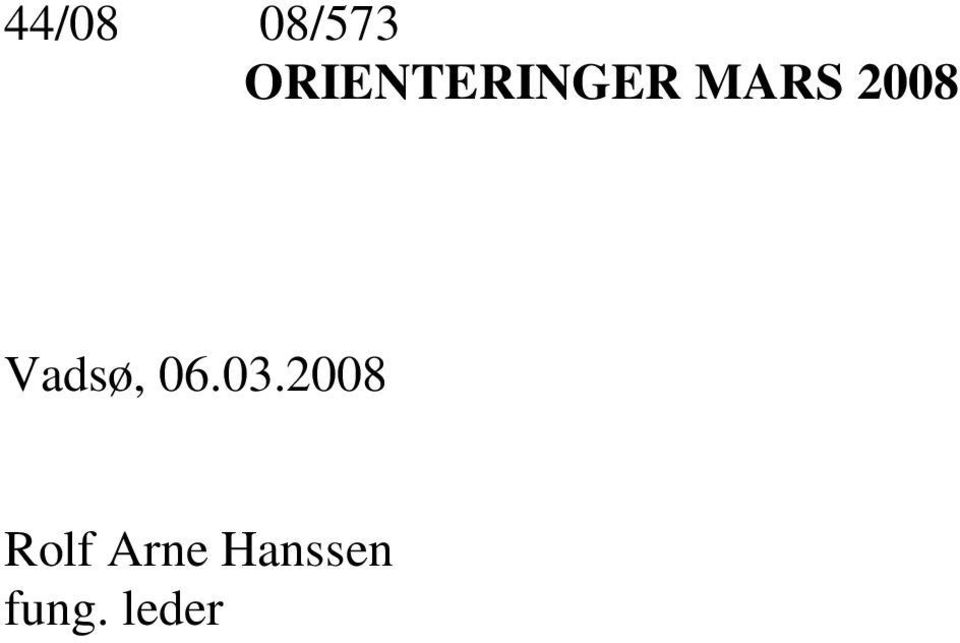 2008 Vadsø, 06.03.