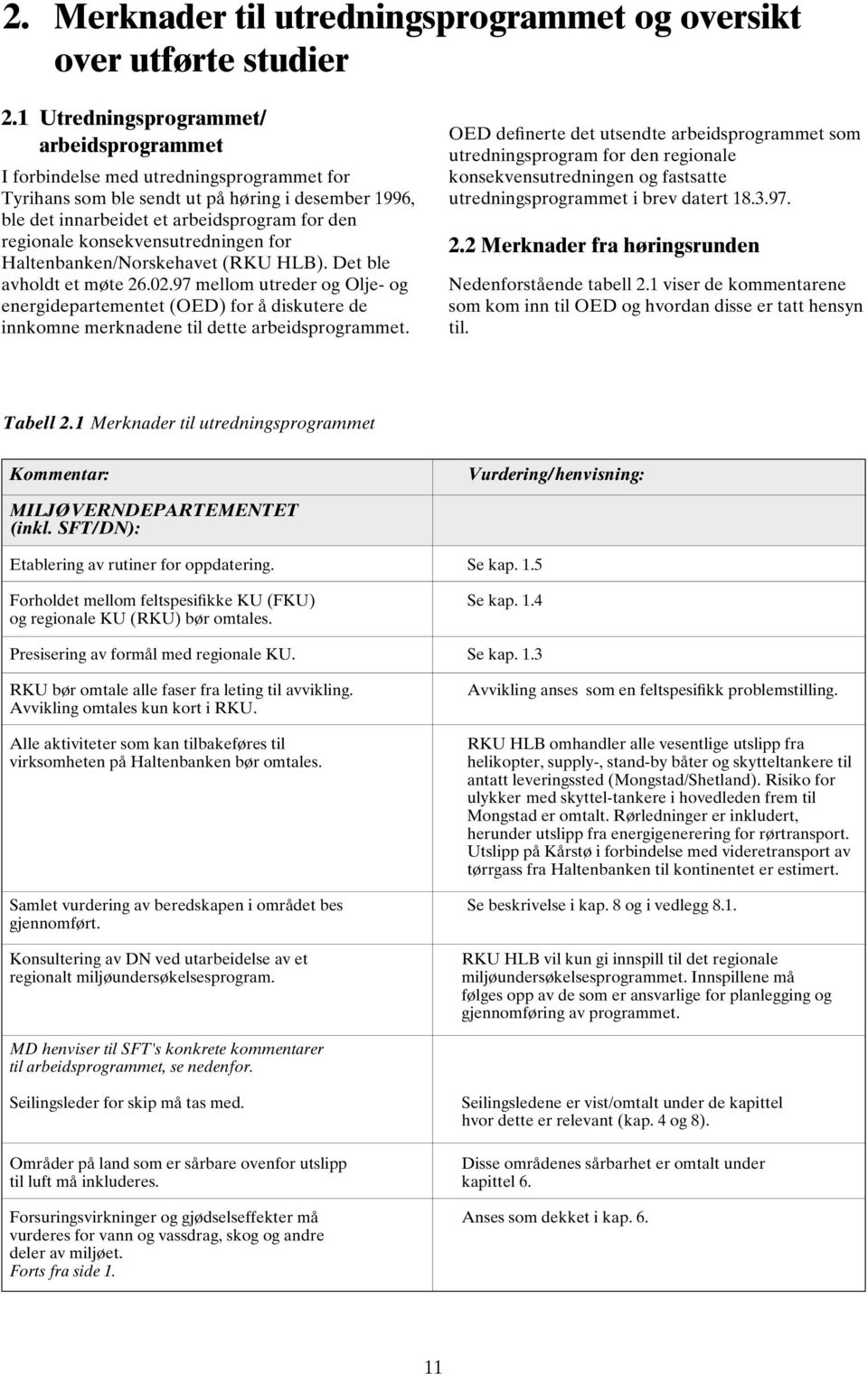 konsekvensutredningen for Haltenbanken/Norskehavet (RKU HLB). Det ble avholdt et møte 26.02.