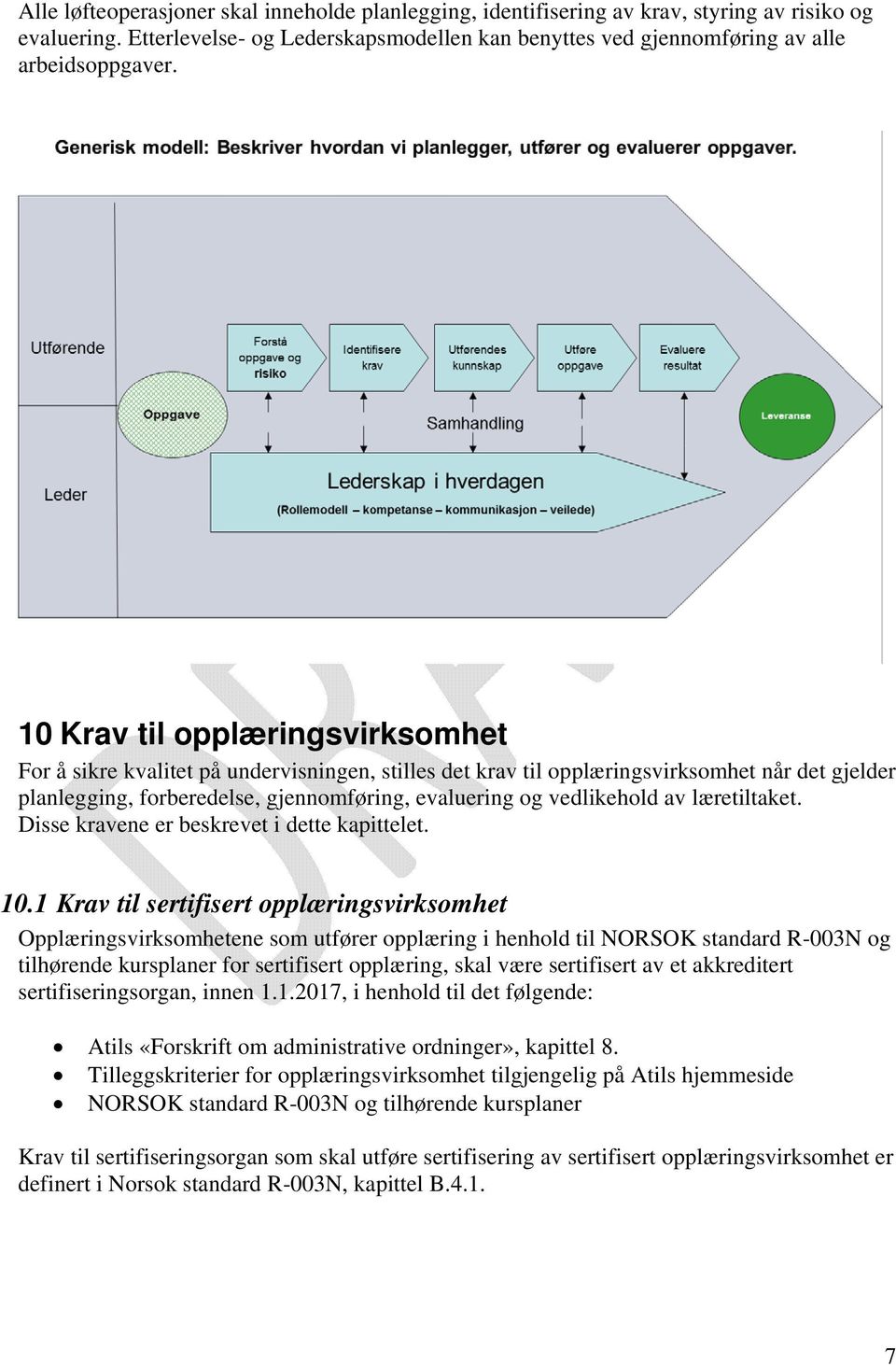 av læretiltaket. Disse kravene er beskrevet i dette kapittelet. 10.