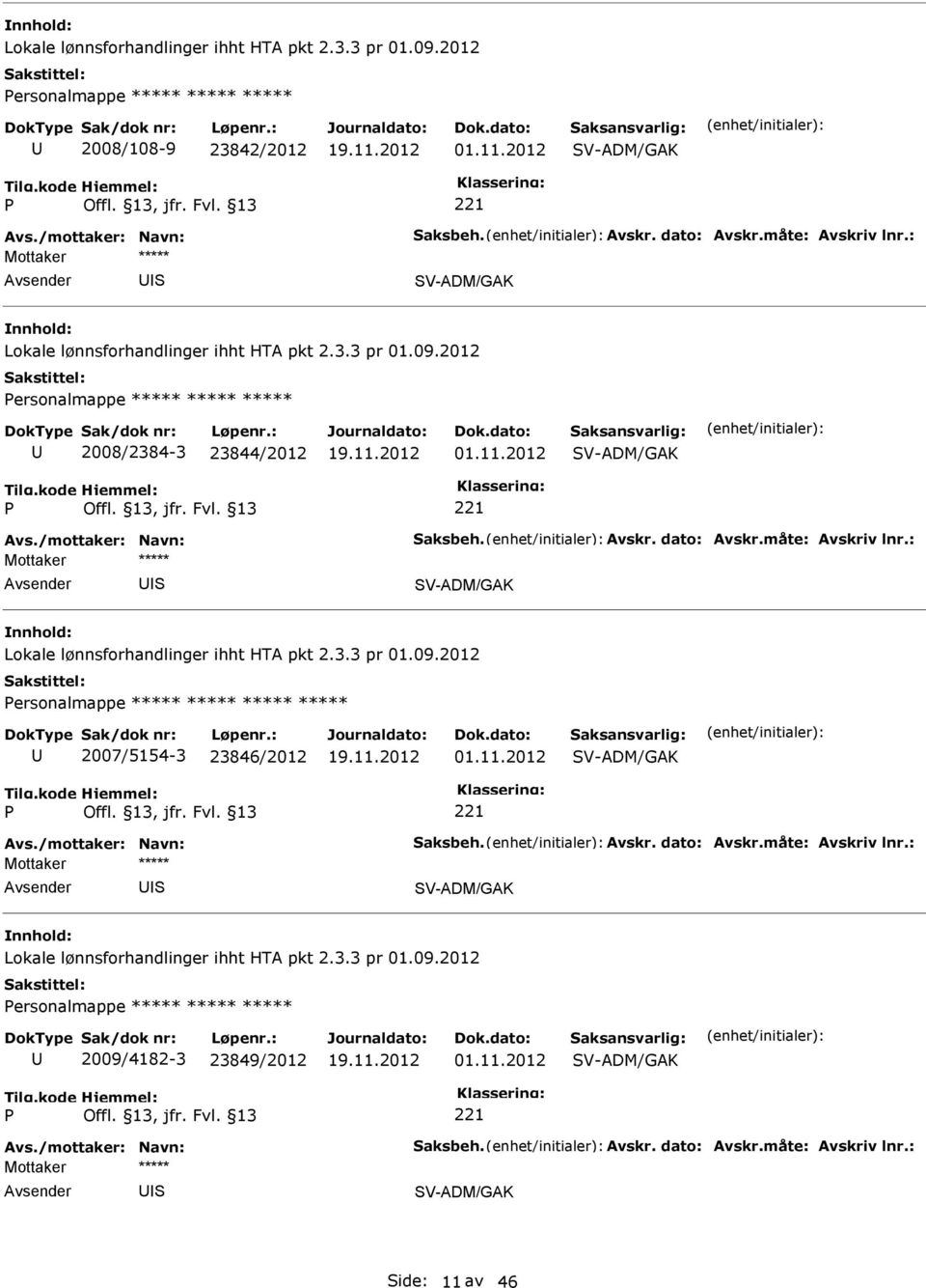 ersonalmappe ***** ***** ***** ***** 2007/5154-3 23846/2012