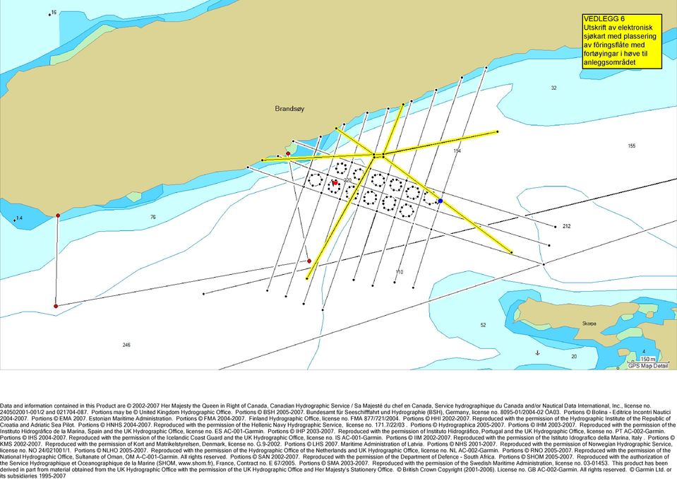 Bundesamt für Seeschifffahrt und Hydrographie (BSH), Germany, license no. 8095-01/2004-02 ÖA03. Portions Bolina - Editrice Incontri Nautici 2004-2007. Portions EMA 2007.