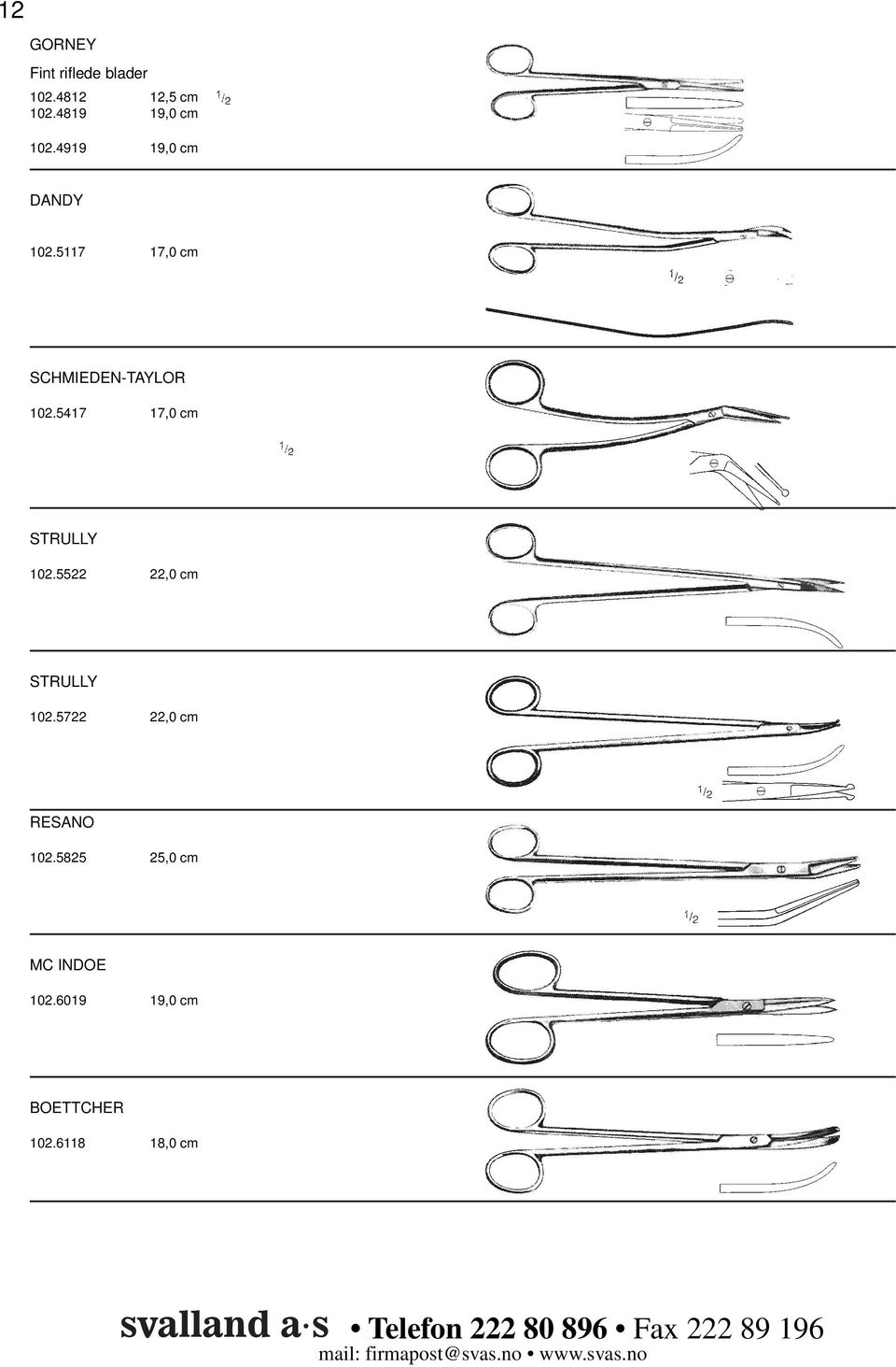 5117 17,0 cm SCHMIEDEN-TAYLOR 102.5417 17,0 cm STRULLY 102.