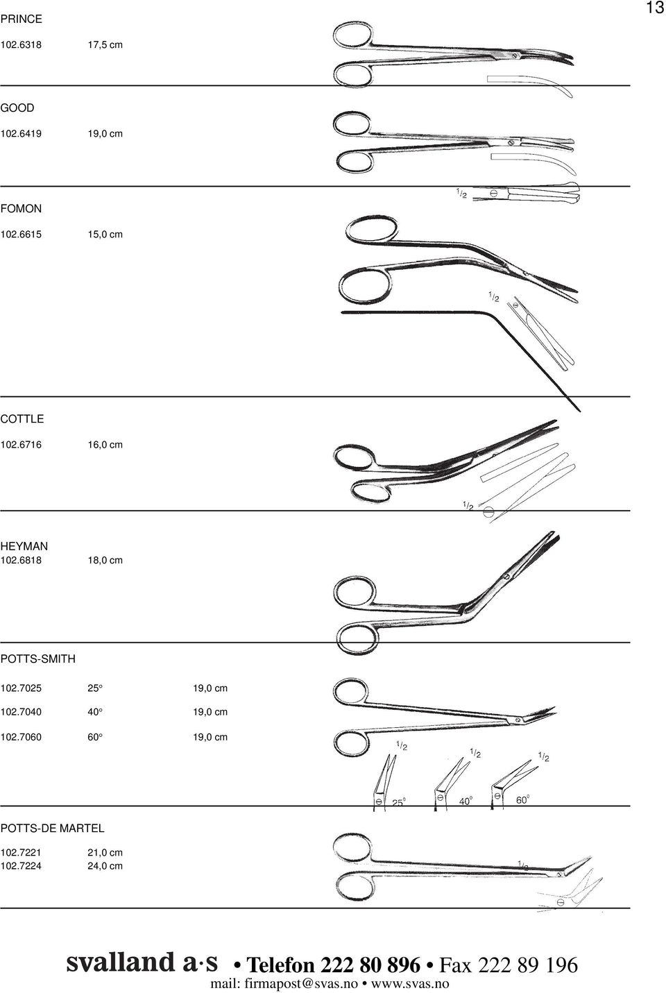 6818 18,0 cm POTTS-SMITH 102.7025 25 19,0 cm 102.