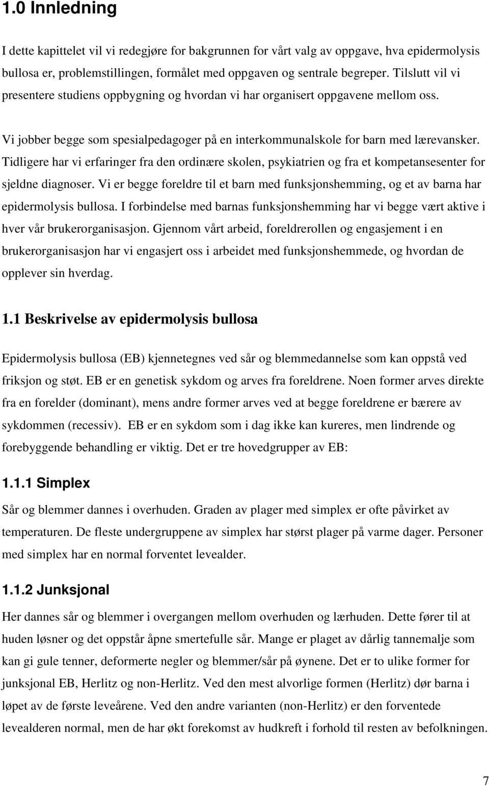 Tidligere har vi erfaringer fra den ordinære skolen, psykiatrien og fra et kompetansesenter for sjeldne diagnoser.