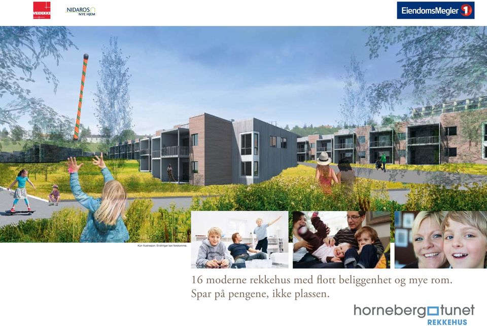 6 moderne rekkehus med flott