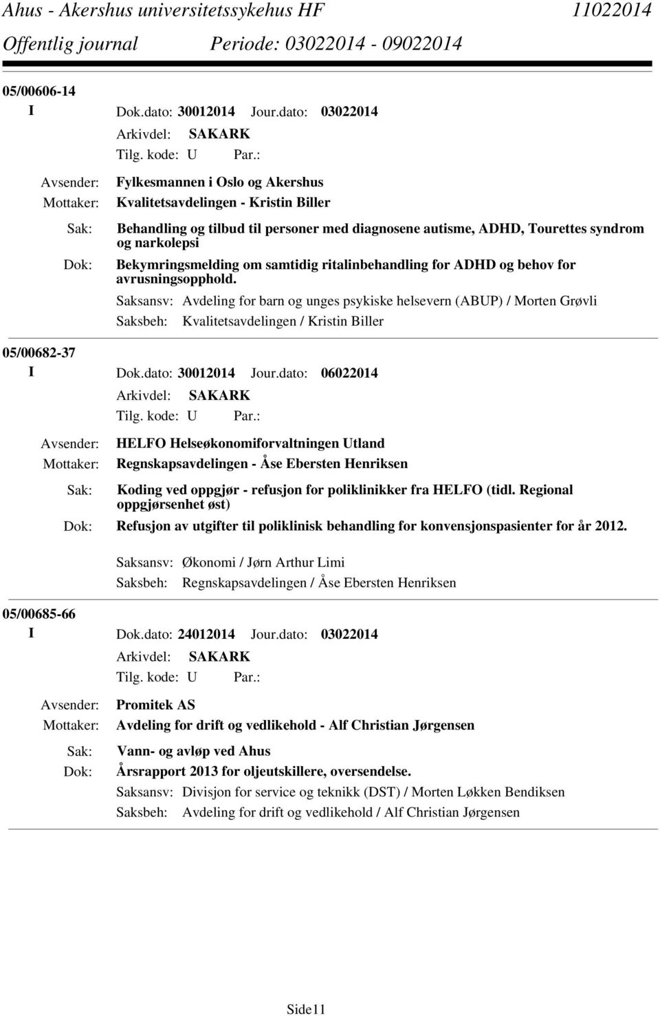 ritalinbehandling for ADHD og behov for avrusningsopphold.