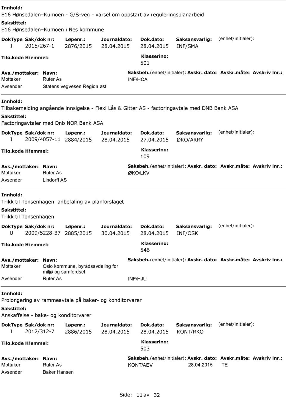 : NF/HCA Statens vegvesen Region øst Tilbakemelding angående innsigelse - Flexi Lås & Gitter AS - factoringavtale med DNB Bank ASA Factoringavtaler med Dnb NOR Bank ASA 2009/4057-11 2884/2015