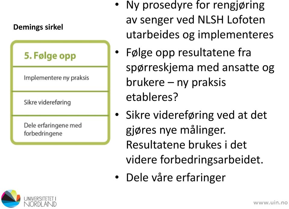 ansatte og brukere ny praksis etableres?