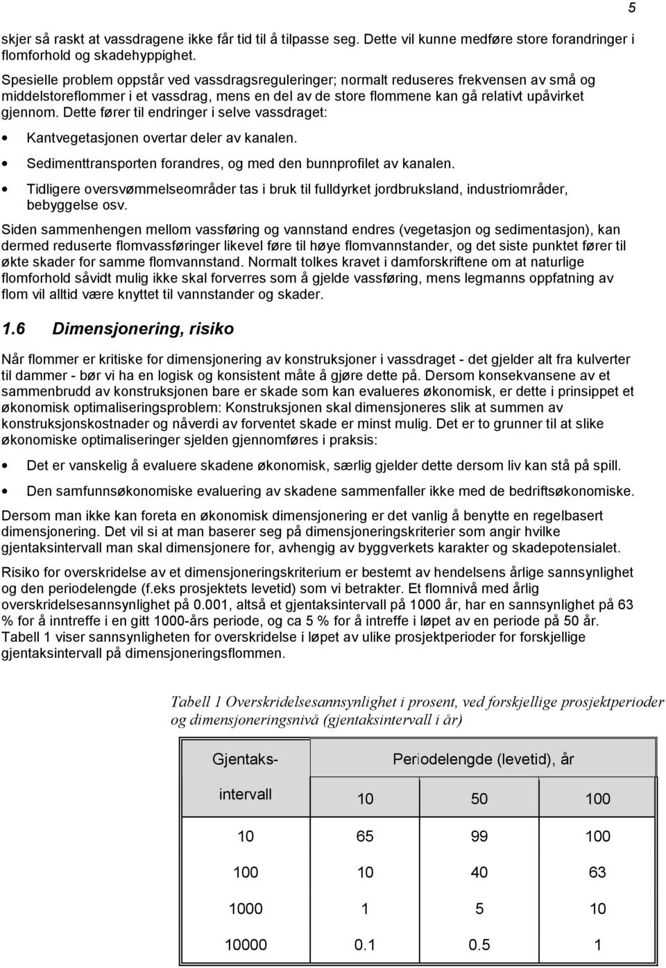 Dette fører til endringer i selve vassdraget: Kantvegetasjonen overtar deler av kanalen. Sedimenttransporten forandres, og med den bunnprofilet av kanalen.