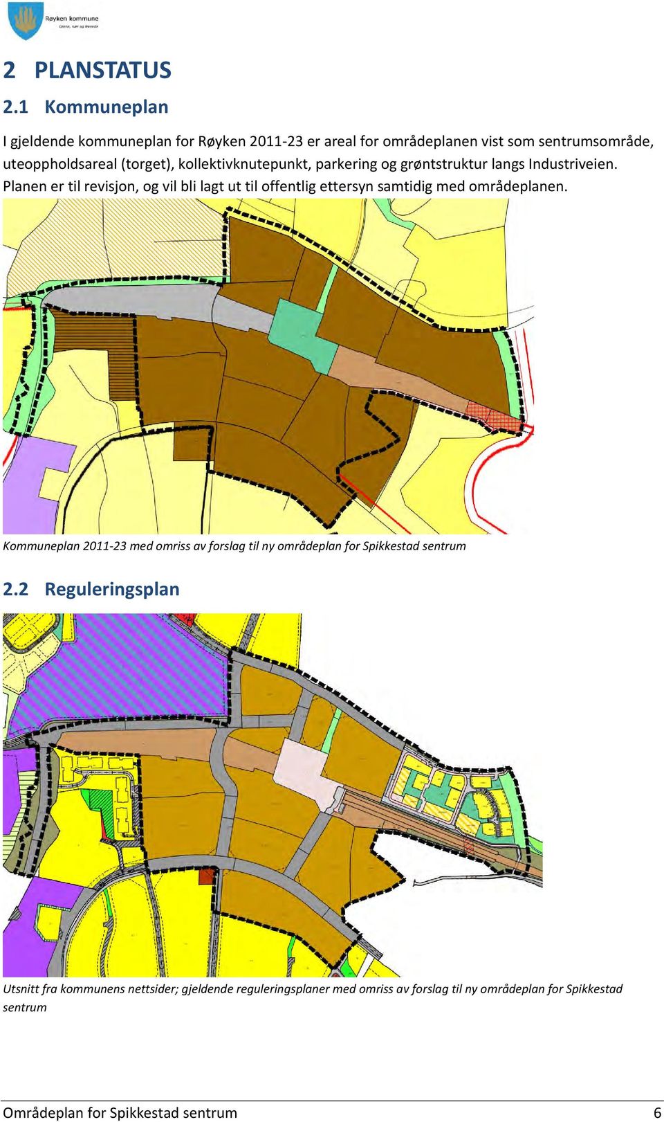 kollektivknutepunkt, parkering og grøntstruktur langs Industriveien.