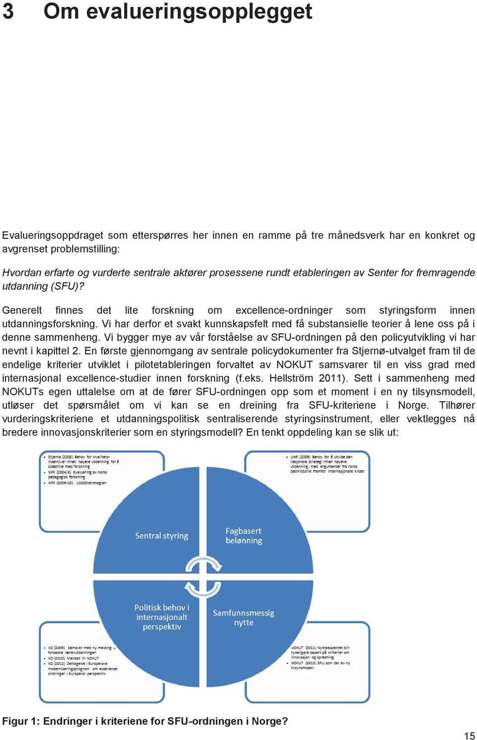 Vi har derfor et svakt kunnskapsfelt med få substansielle teorier å lene oss på i denne sammenheng. Vi bygger mye av vår forståelse av SFU-ordningen på den policyutvikling vi har nevnt i kapittel 2.