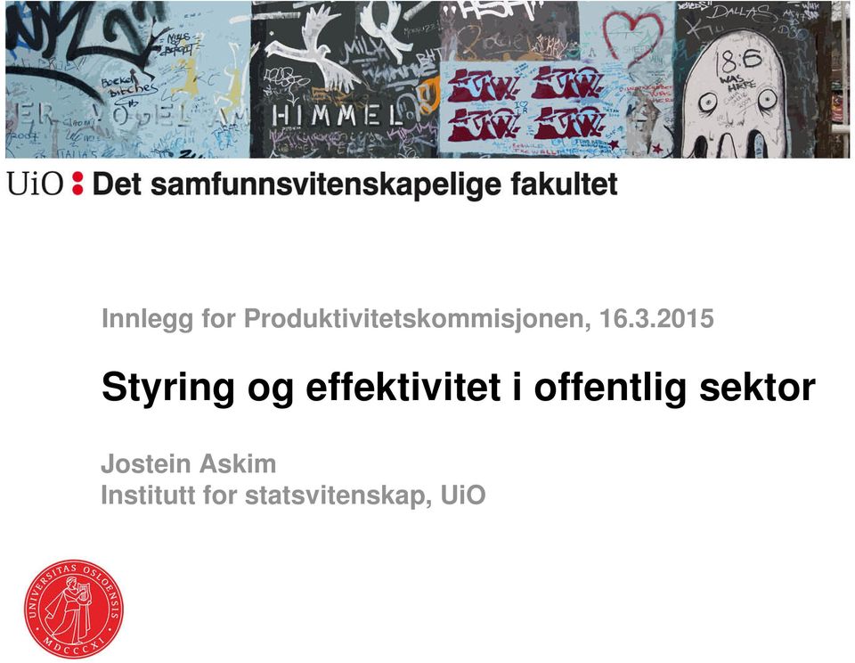 2015 Styring og effektivitet i