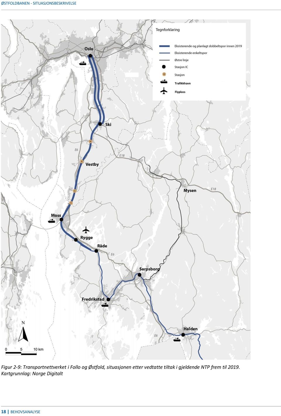 Østfold, situasjonen etter vedtatte tiltak i gjeldende