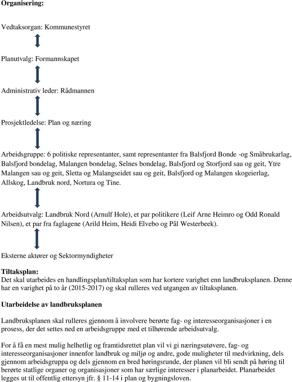 og Malangen skogeierlag, Allskog, Landbruk nord, Nortura og Tine.