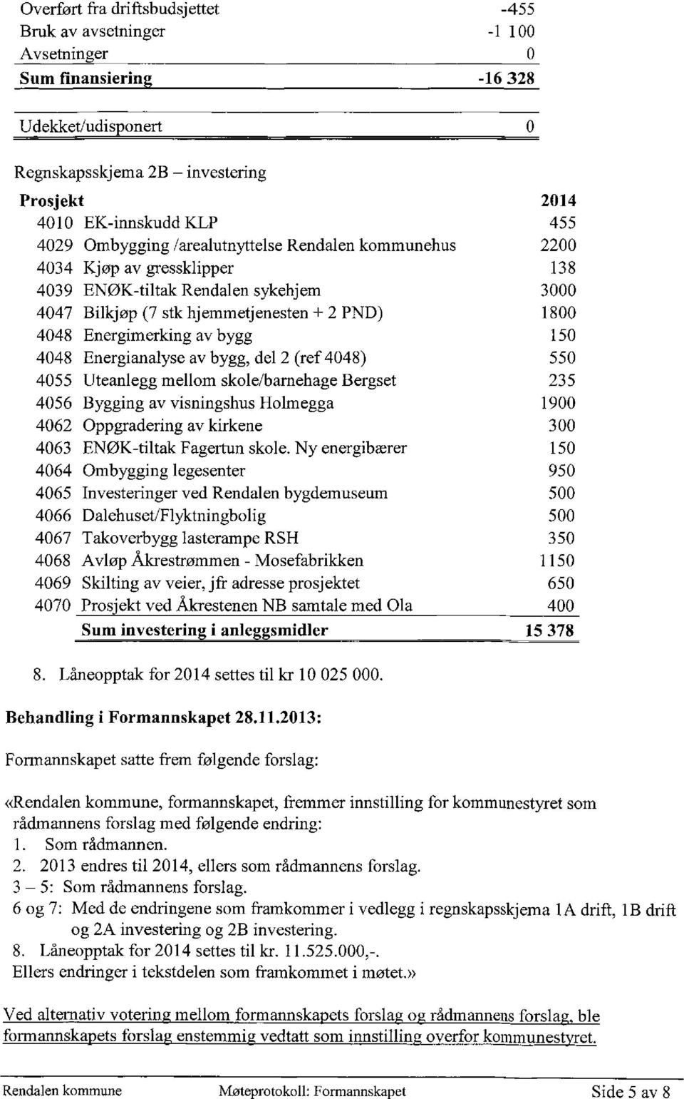 150 4048 Energianalyse av bygg, del 2 (ref 4048) 550 4055 Uteanlegg mellom skole/barnehage Bergset 235 4056 Bygging av visningshus Holmegga 1900 4062 Oppgradering av kirkene 300 4063 ENØK-tiltak