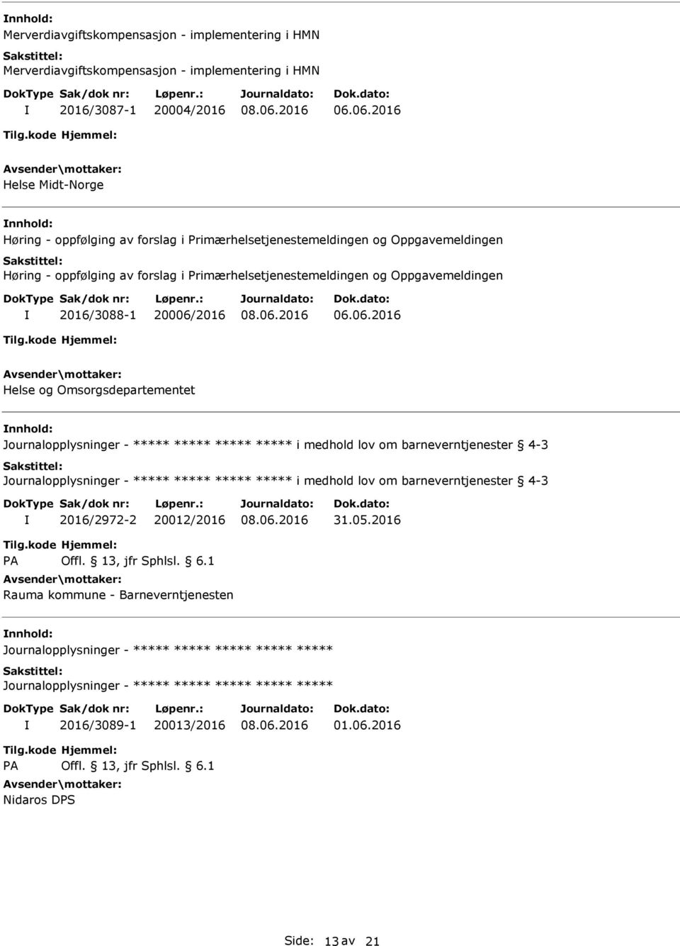 Oppgavemeldingen 2016/3088-1 20006/