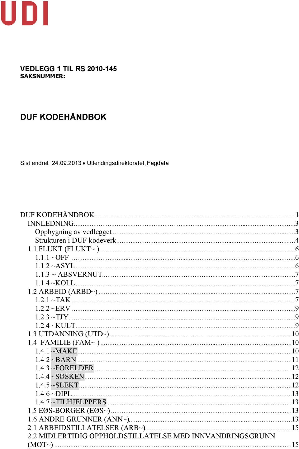 2.3 ~TJY...9 1.2.4 ~KULT...9 1.3 UTDANNING (UTD~)...10 1.4 FAMILIE (FAM~ )...10 1.4.1 ~MAKE...10 1.4.2 ~BARN...11 1.4.3 ~FORELDER...12 1.4.4 ~SØSKEN...12 1.4.5 ~SLEKT...12 1.4.6 ~DIPL.