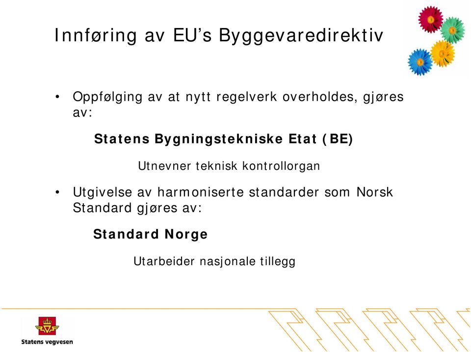 (BE) Utnevner teknisk kontrollorgan Utgivelse av harmoniserte