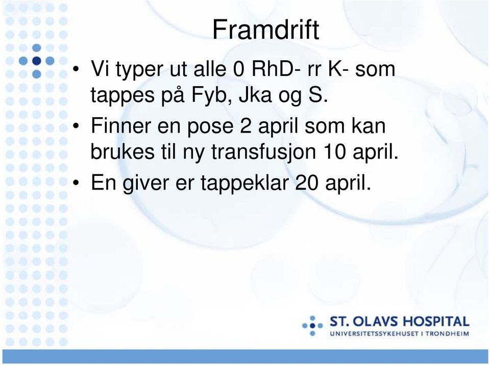 Finner en pose 2 april som kan brukes til