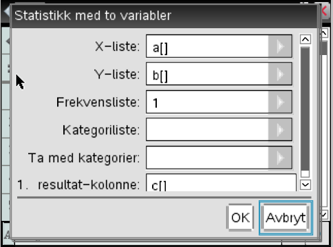 2 Data 2.1 Lister og 1-Var Stats funksjonen 2.1.1 Rådata tabell La oss ta utgangspunkt i eksempel 2.1.1. Du har oppgitt en liste med data og navngi listene.