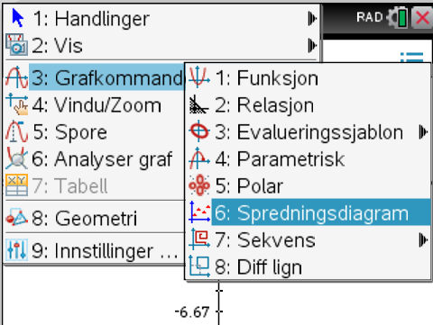 2.2 Lineær regresjon Først skiver du inn alle