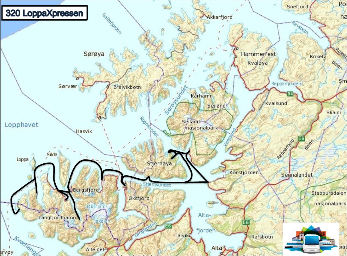 Ruteområdet skal betjenes i henhold til følgende ruteplan: Hovedfartøyet i ruten skal være et kombifartøy med minst 48 passasjerplasser med plass til minst 1 bil eller 3 tonn gods.