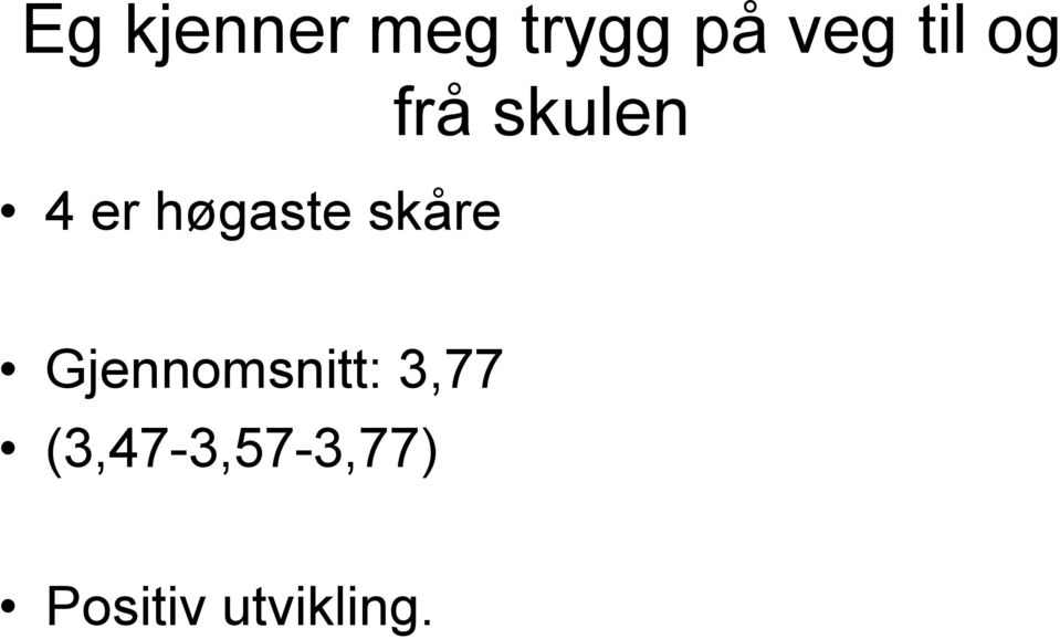 skulen Gjennomsnitt: 3,77