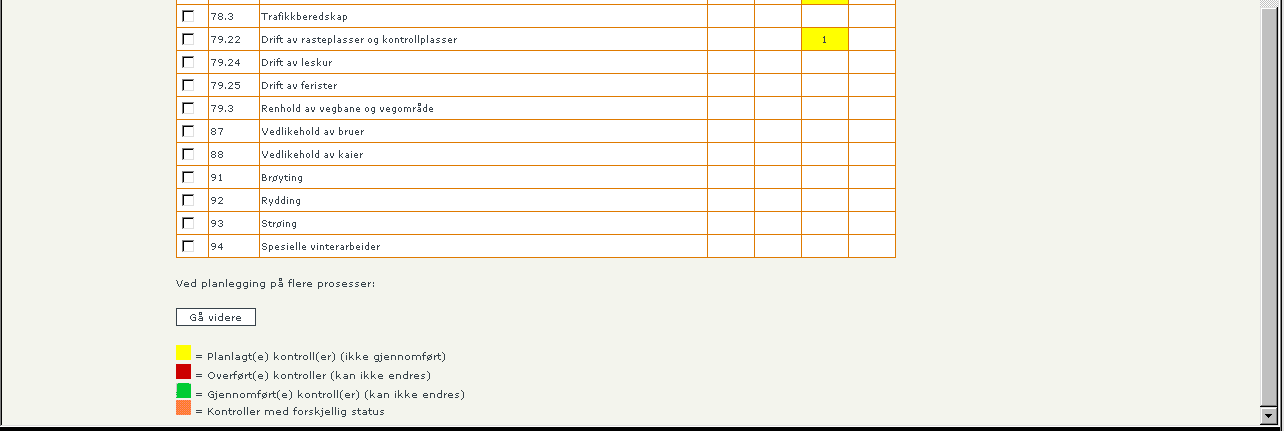 Brukerveiledning ELRAPP 54 7.10 Kontroller Under valget Kontroller Planlegge, legger man inn planlagte kontroller.