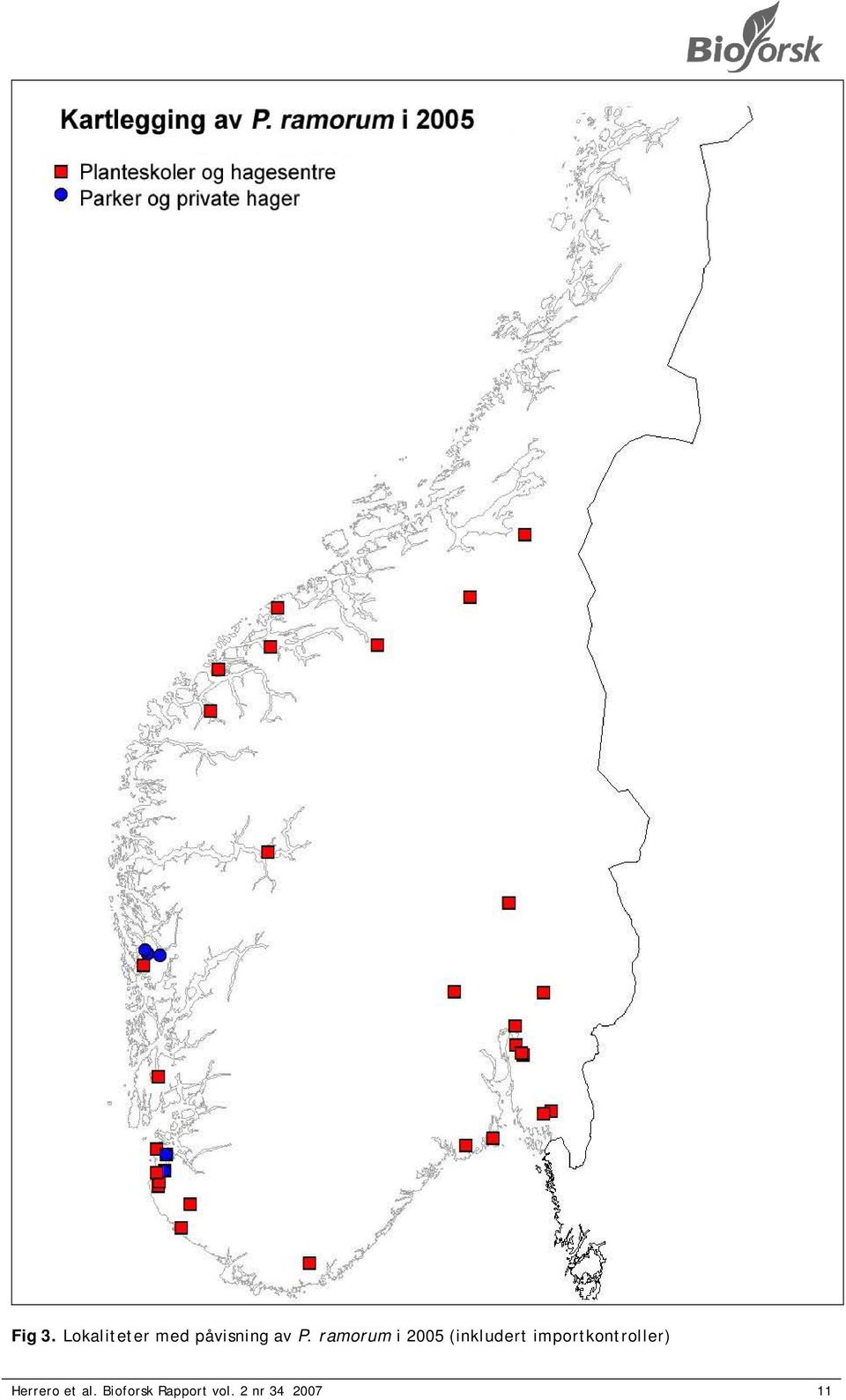 ramorum i 2005 (inkludert