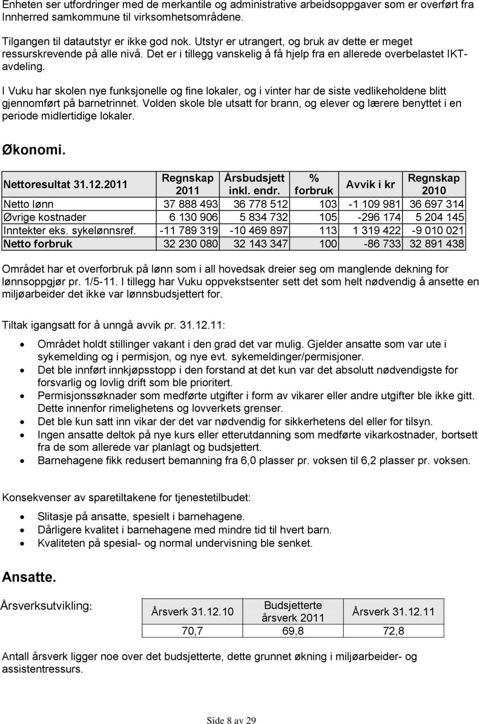 I Vuku har skolen nye funksjonelle og fine lokaler, og i vinter har de siste vedlikeholdene blitt gjennomført på barnetrinnet.