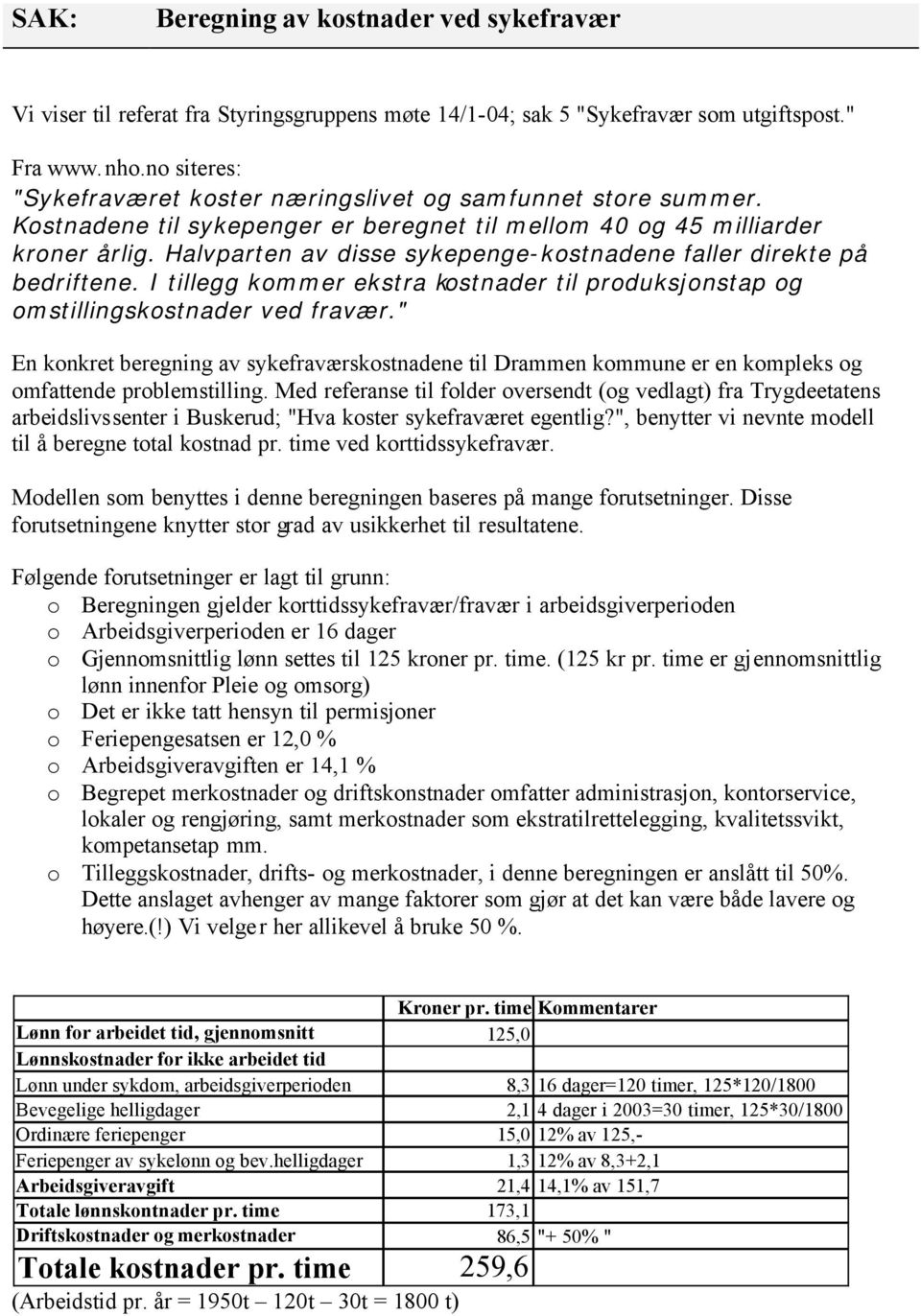 Halvparten av disse sykepenge-kostnadene faller direkte på bedriftene. I tillegg kommer ekstra kostnader til produksjonstap og omstillingskostnader ved fravær.