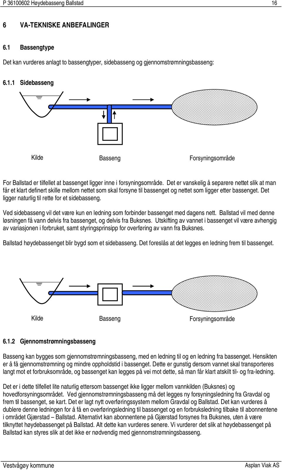 Det ligger naturlig til rette for et sidebasseng. Ved sidebasseng vil det være kun en ledning som forbinder bassenget med dagens nett.