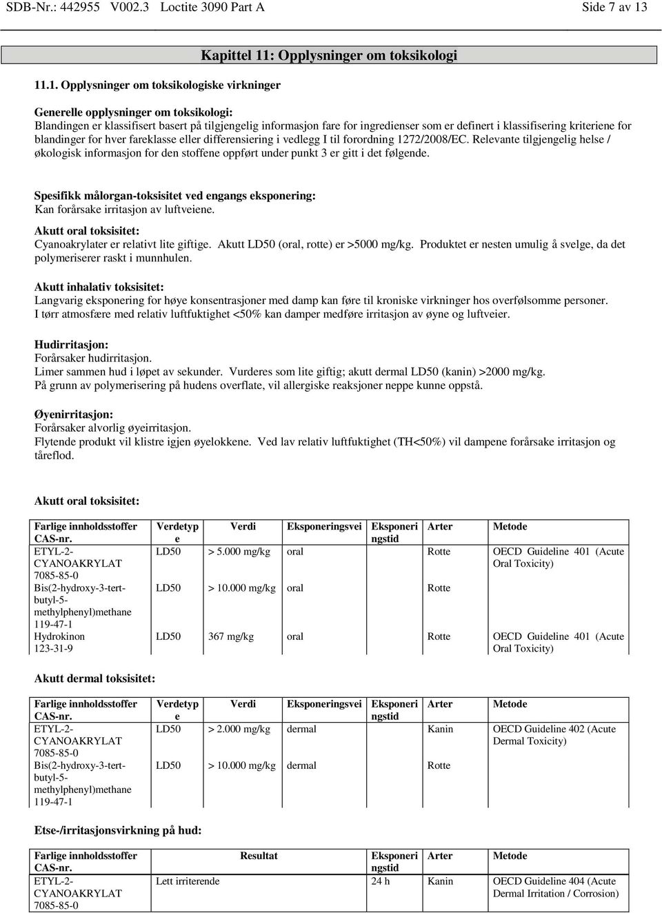 ingredienser som er definert i klassifisering kriteriene for blandinger for hver fareklasse eller differensiering i vedlegg I til forordning 1272/2008/EC.