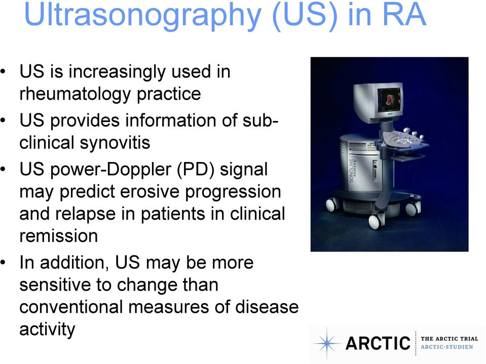 predict erosive progression and relapse in patients in clinical remission In