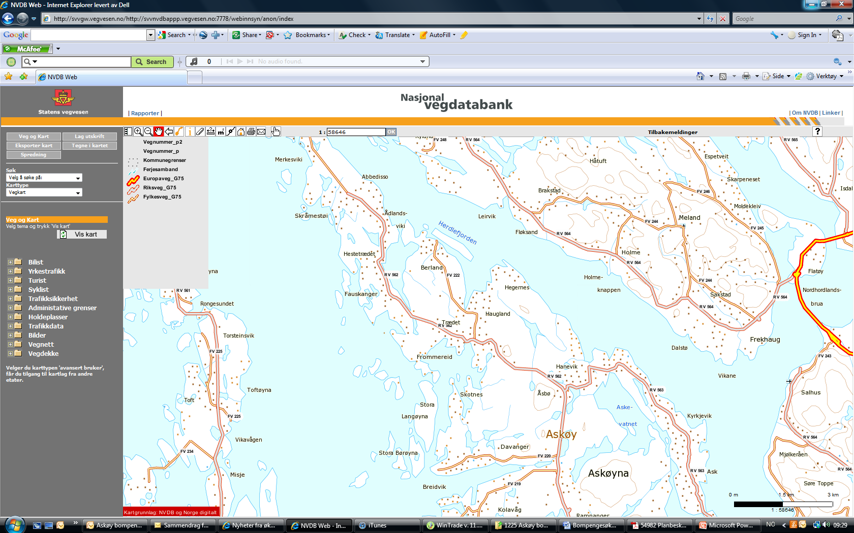 Prosjekt: Fv 562 Fauskanger sør Tiltak: Trafikksikring, etablering av gang/sykkelveg Problemstillinger og behov Fv. 562 er forbindelse til nordlige deler av Askøy.