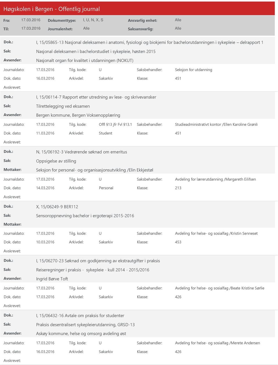 2016 Arkivdel: Sakarkiv I, 15/06114-7 Rapport etter utredning av lese- og skrivevansker Tilrettelegging ved eksamen Bergen kommune, Bergen Voksenopplæring Studieadministrativt kontor /Ellen Karoline