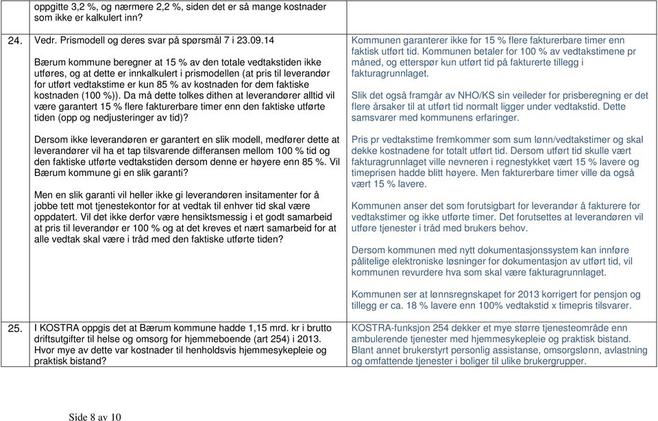 faktiske kostnaden (100 %)). Da må dette tolkes dithen at leverandører alltid vil være garantert 15 % flere fakturerbare timer enn den faktiske utførte tiden (opp og nedjusteringer av tid)?