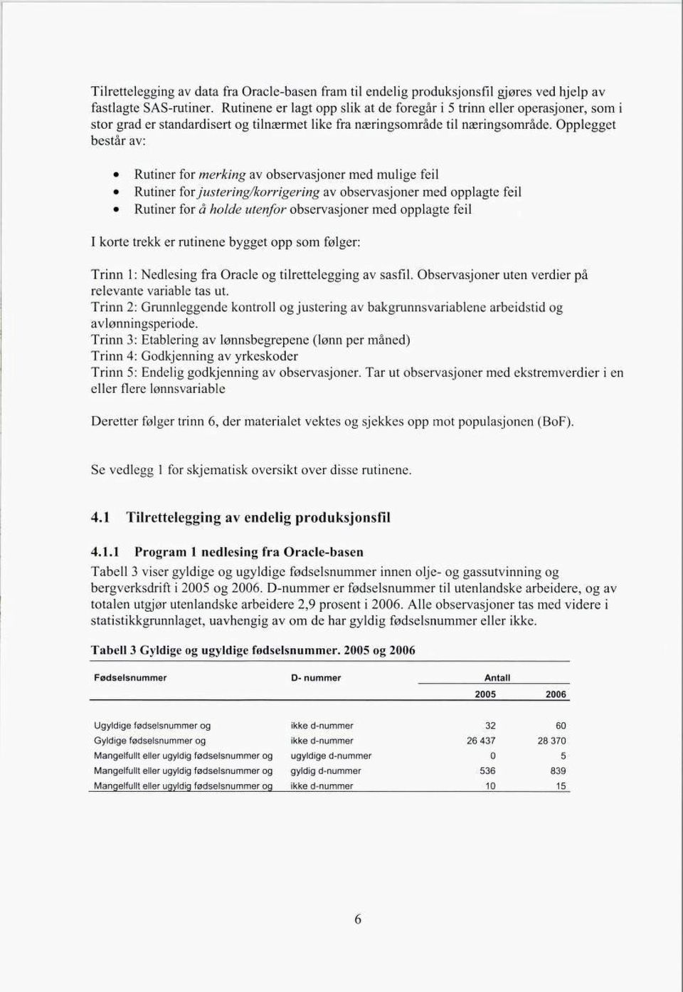 Opplegget består av: Rutiner for merking av observasjoner med mulige feil Rutiner forjustering/korrigering av observasjoner med opplagte feil Rutiner for å holde utenfor observasjoner med opplagte