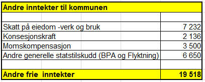 : Driftsregnskapet, netto og brutto Investeringsregnskapet Inntekten i driftsregnskapet fordeler seg mellom den inntekten kommunen får gjennom frie inntekter fra staten (i statsbudsjettet), samt de