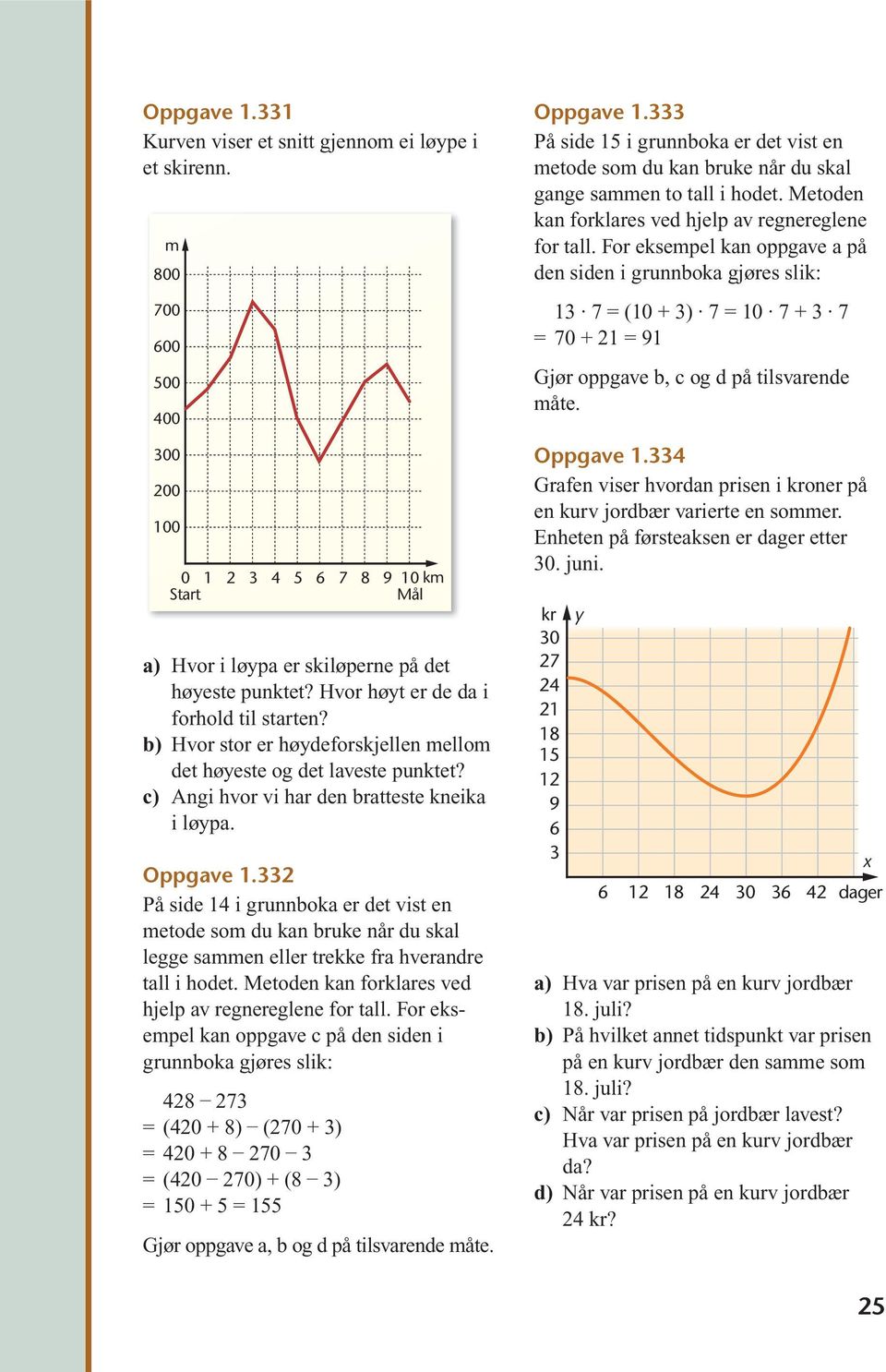 2 På side 14 i grunnboka er det vist en metode som du kan bruke når du skal legge sammen eller trekke fra hverandre tall i hodet. Metoden kan forklares ved hjelp av regnereglene for tall.