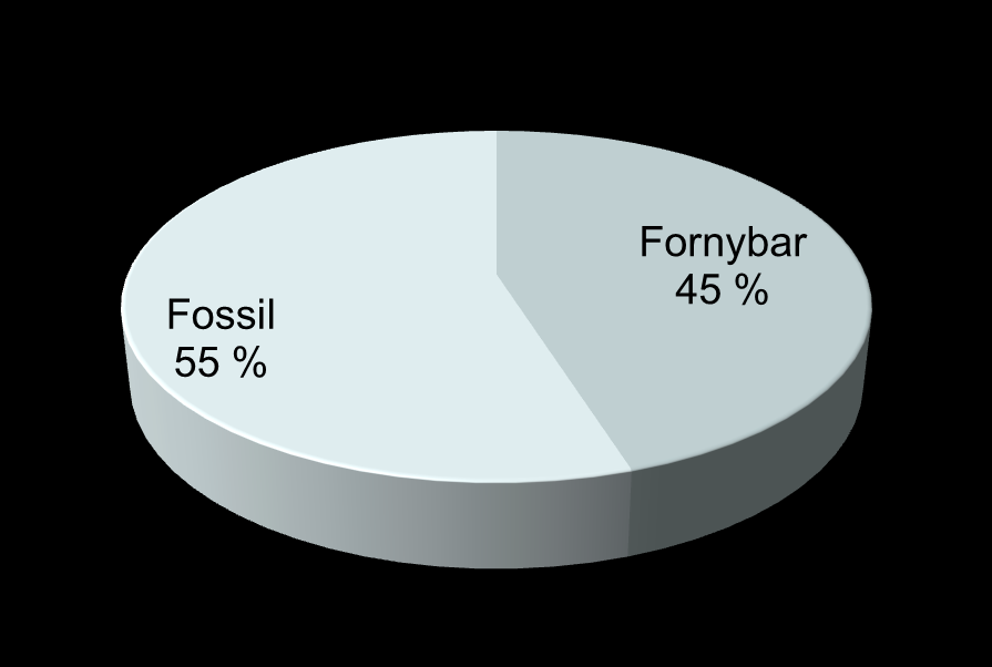 I fremtidens nullutslippssamfunn: energimiksen må endres Fremdeles stor andel av
