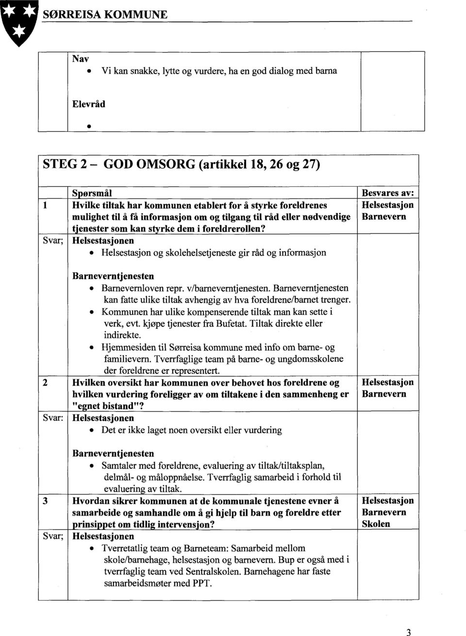 Helsestasjon og skolehelsetjeneste gir råd og informasjon tjenesten loven repr. v/barneverntjenesten. tjenesten kan fatte ulike tiltak avhengig av hva foreldrene/barnet trenger.