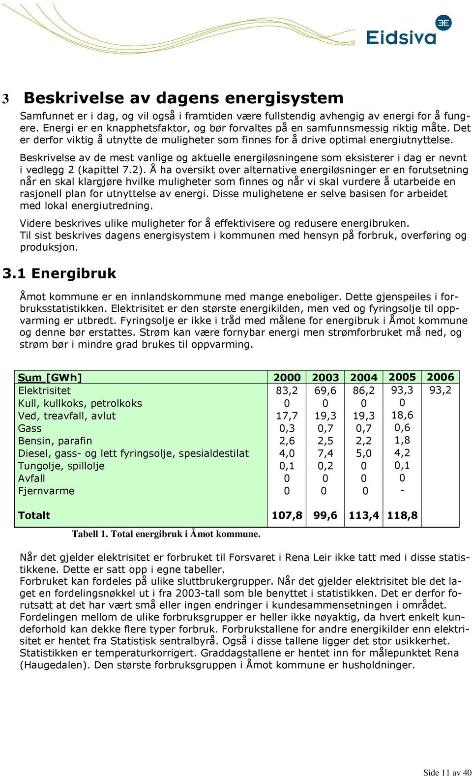 Beskrivelse av de mest vanlige og aktuelle energiløsningene som eksisterer i dag er nevnt i vedlegg 2 (kapittel 7.2).