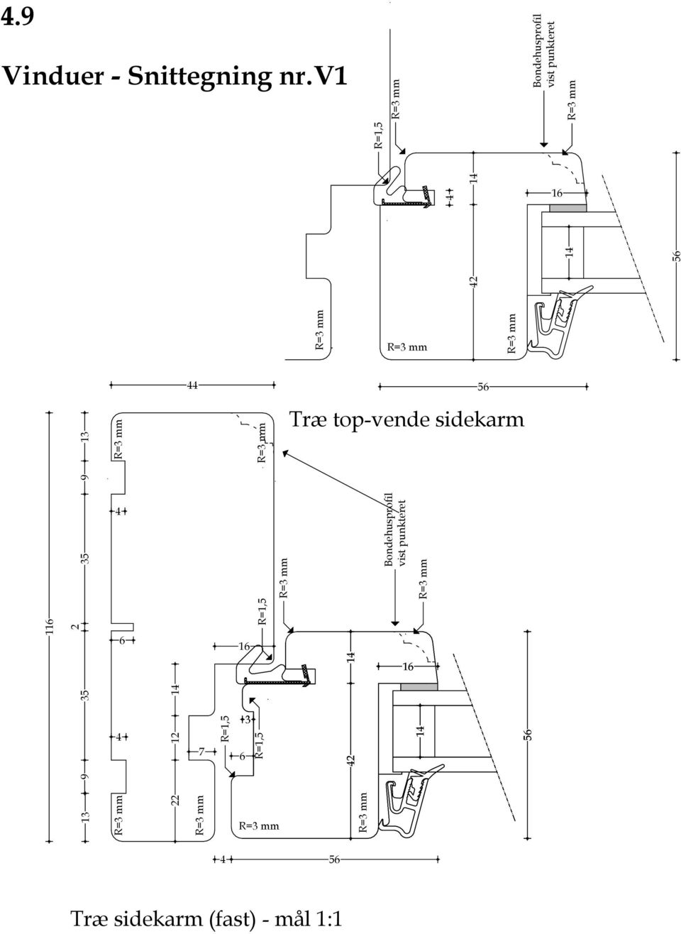 v1 5 Træ top-vende sidekarm