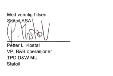 Side 8 av 8 Det ble diskutert i DOP-møte (Detailed operation plan) mellom Statoil og rigg om hva som skal gjøres ved risiko for giftig gass, og tilhørende beredskapsnivå Giftig gasshåndtering ble