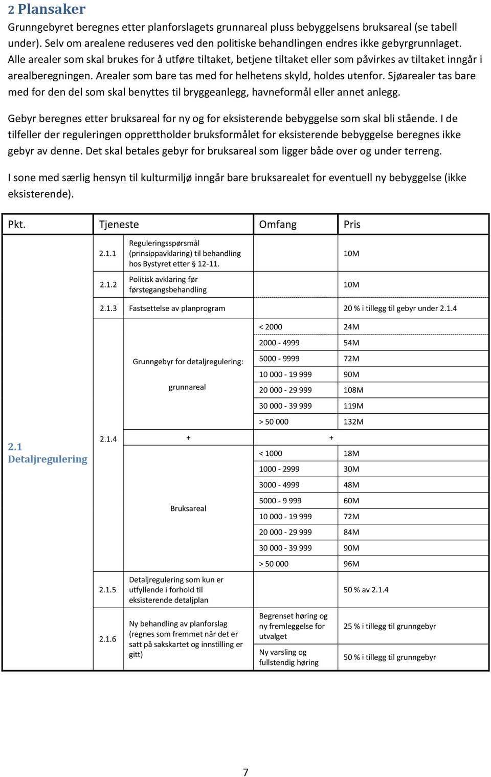 Alle arealer som skal brukes for å utføre tiltaket, betjene tiltaket eller som påvirkes av tiltaket inngår i arealberegningen. Arealer som bare tas med for helhetens skyld, holdes utenfor.