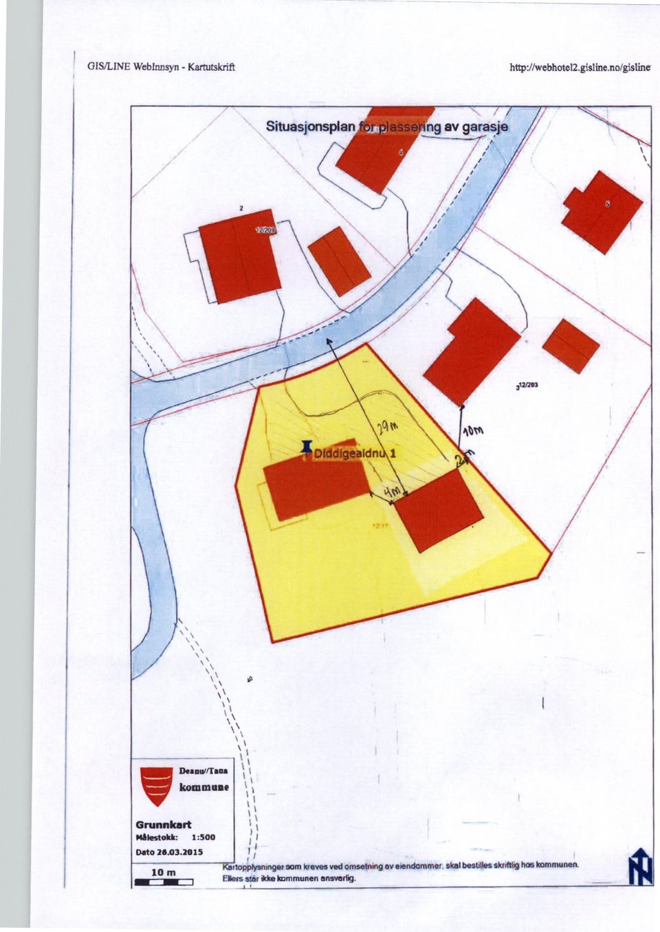 3 Nbti Orunnkart Deanuffrana komeme Målestokk: 1:500 Dato»03.2015 1.