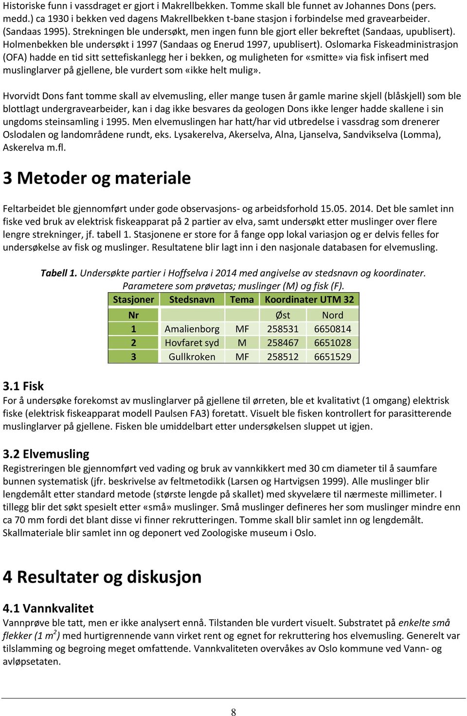 Oslomarka Fiskeadministrasjon (OFA) hadde en tid sitt settefiskanlegg her i bekken, og muligheten for «smitte» via fisk infisert med muslinglarver på gjellene, ble vurdert som «ikke helt mulig».