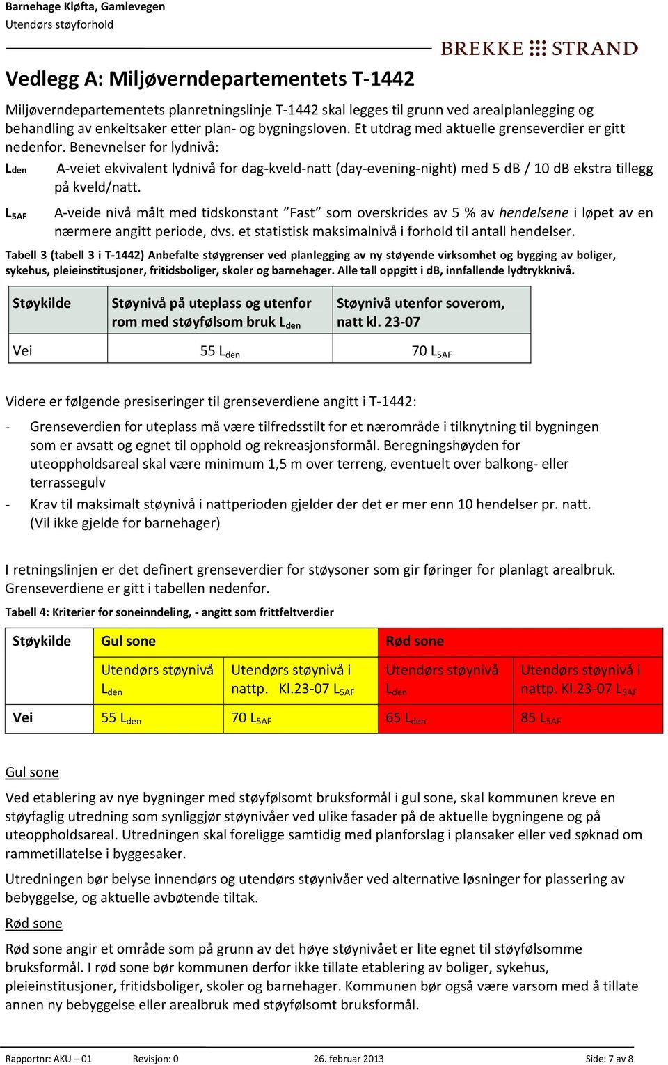 L 5AF A veide nivå målt med tidskonstant Fast som overskrides av 5 % av hendelsene i løpet av en nærmere angitt periode, dvs. et statistisk maksimalnivå i forhold til antall hendelser.